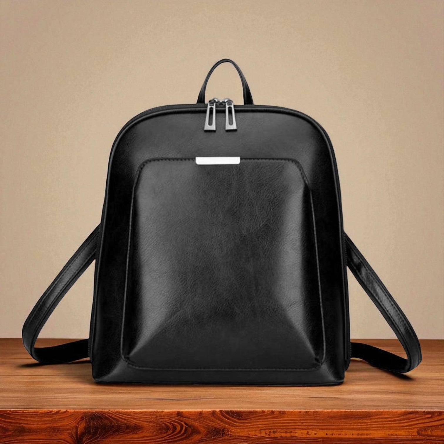 Klassieke rugzak met dubbele rits – elegant ontwerp