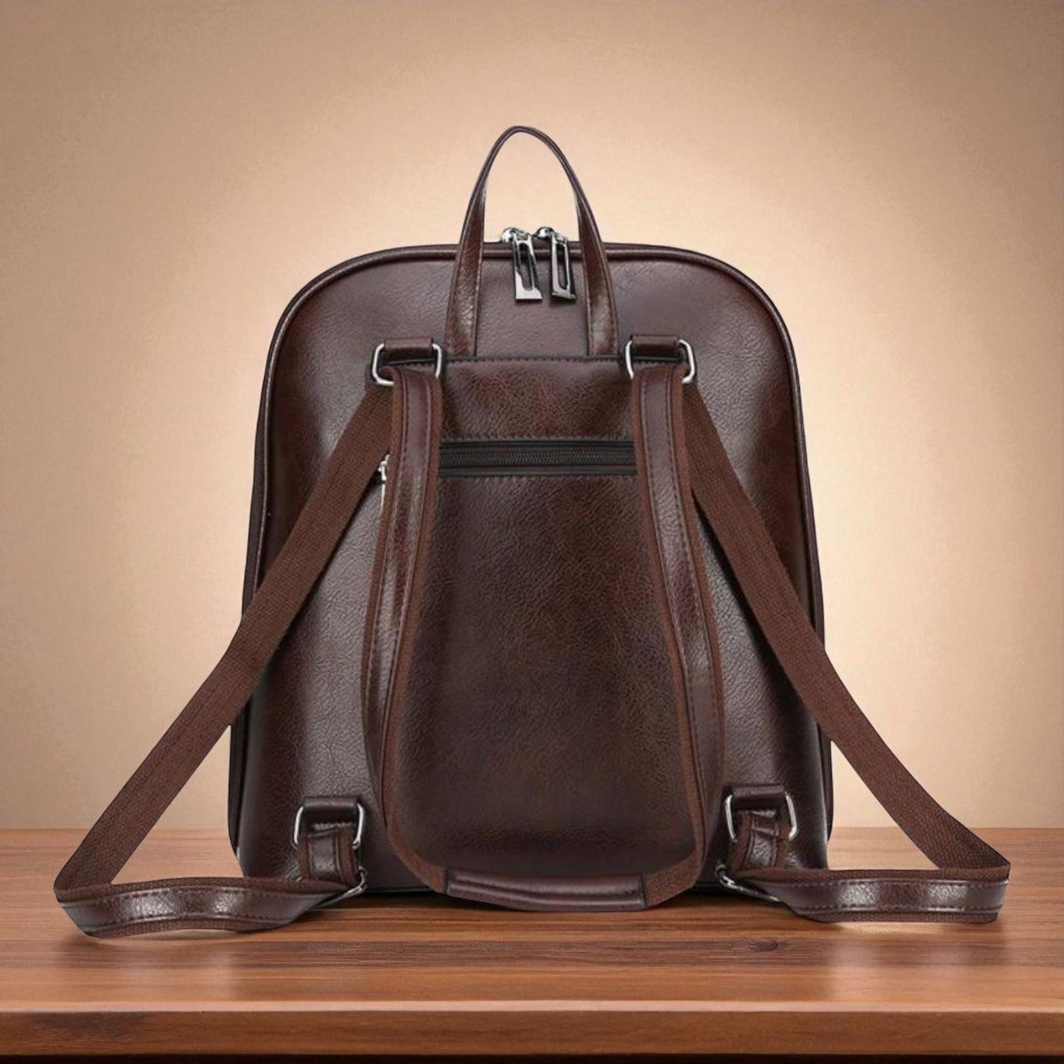 Klassieke rugzak met dubbele rits – elegant ontwerp