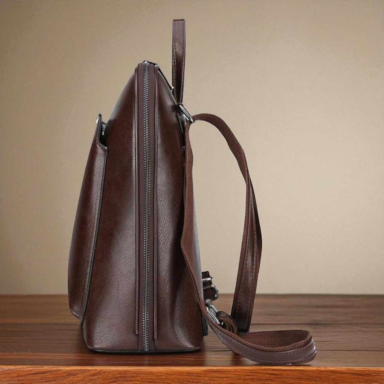 Klassieke rugzak met dubbele rits – elegant ontwerp