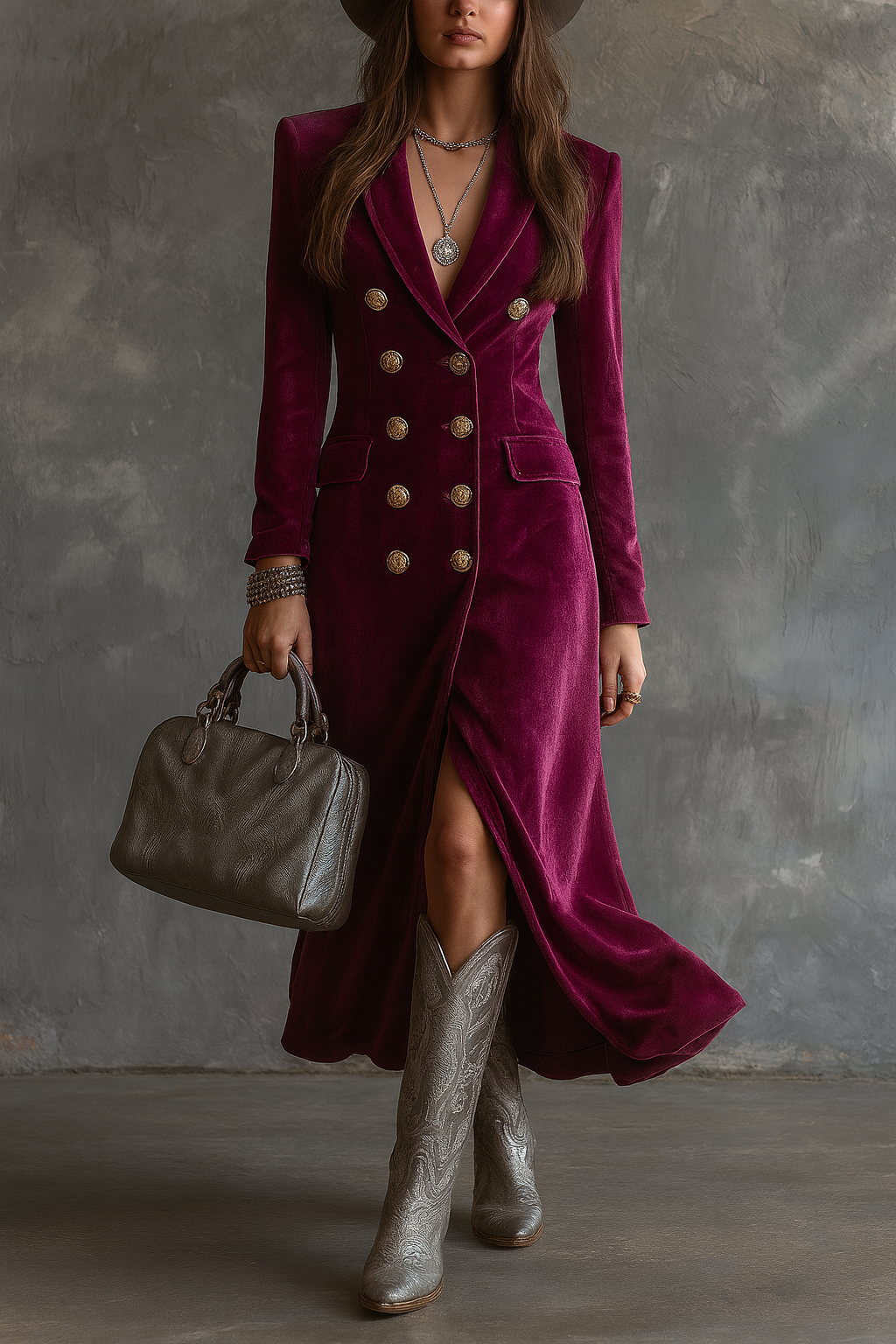 Victoria | Fluwelen Blazer Jurk