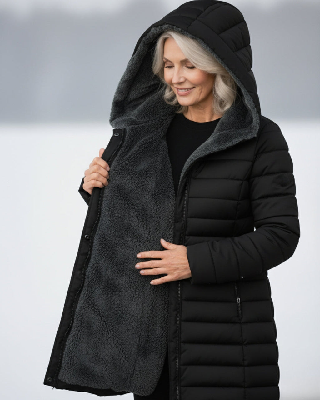 Clair | Pufferjas Dubbelzijdig van Fleece