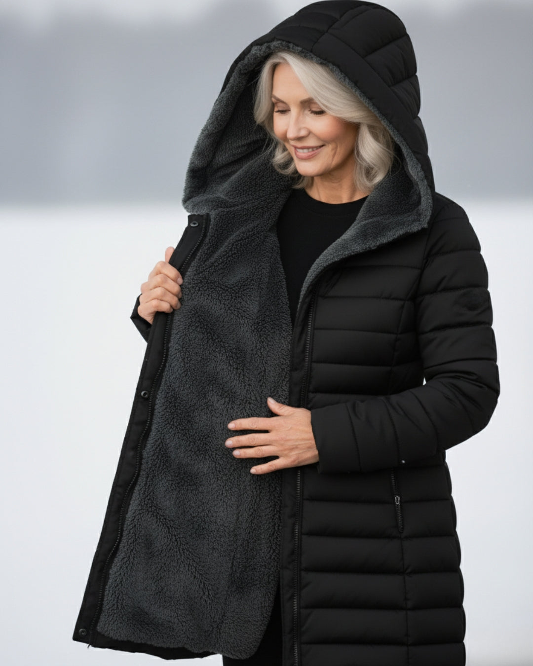 Clair | Pufferjas Dubbelzijdig van Fleece