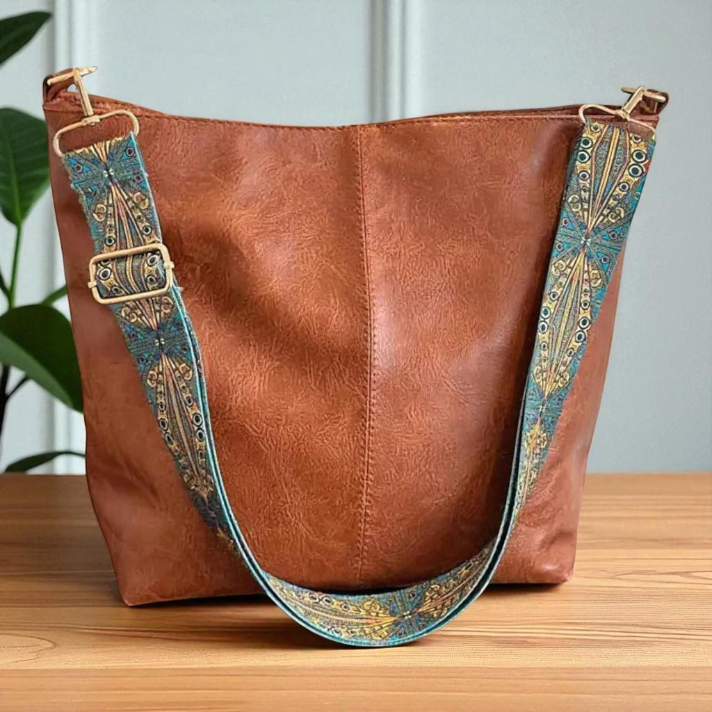Elena's vintage charme | Elegante vintage leren schoudertas