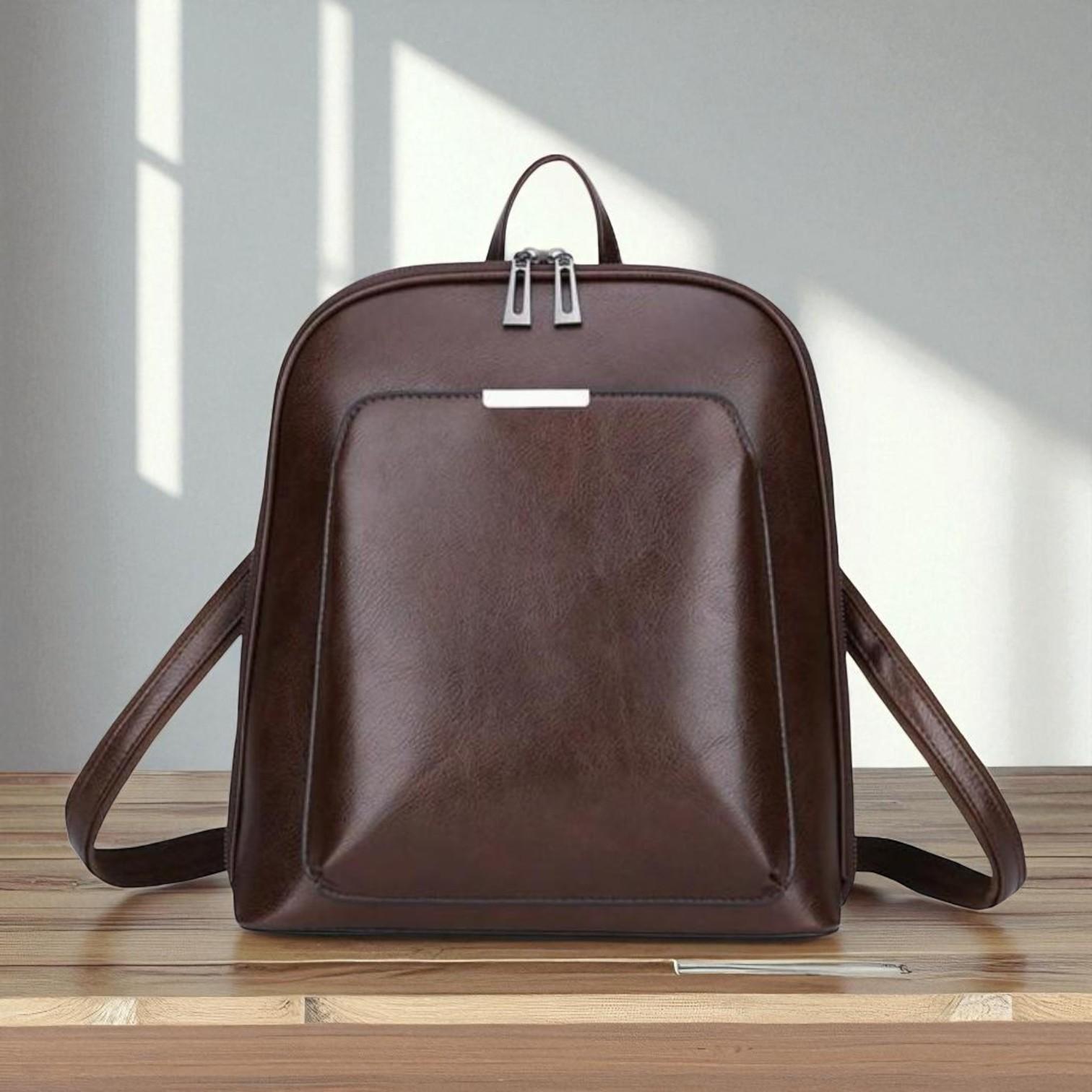 Klassieke rugzak met dubbele rits – elegant ontwerp