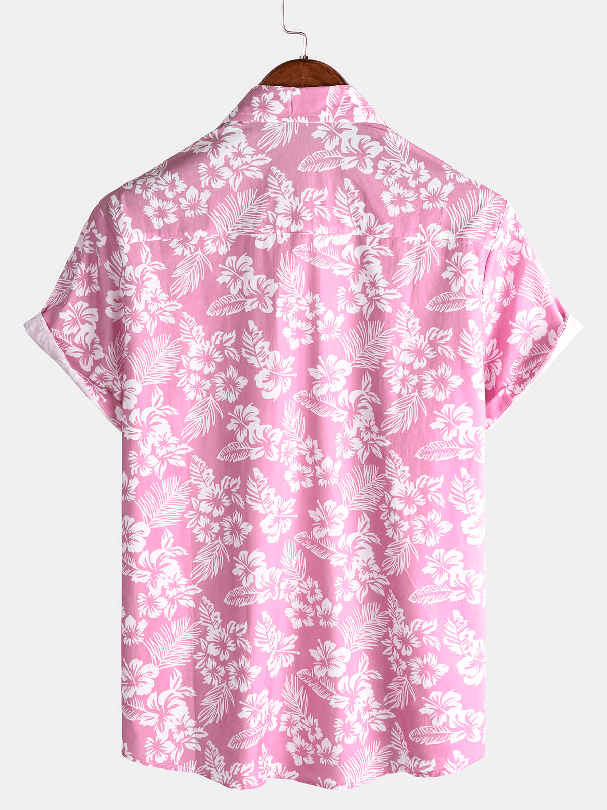 Hawaïblouse met korte mouwen en bloemenpatroon
