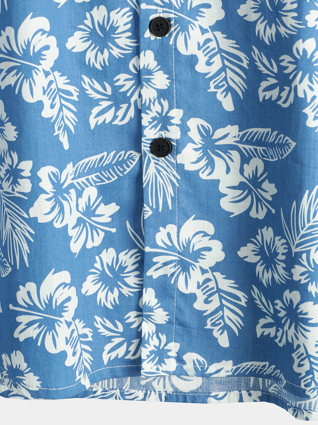 Hawaïblouse met korte mouwen en bloemenpatroon