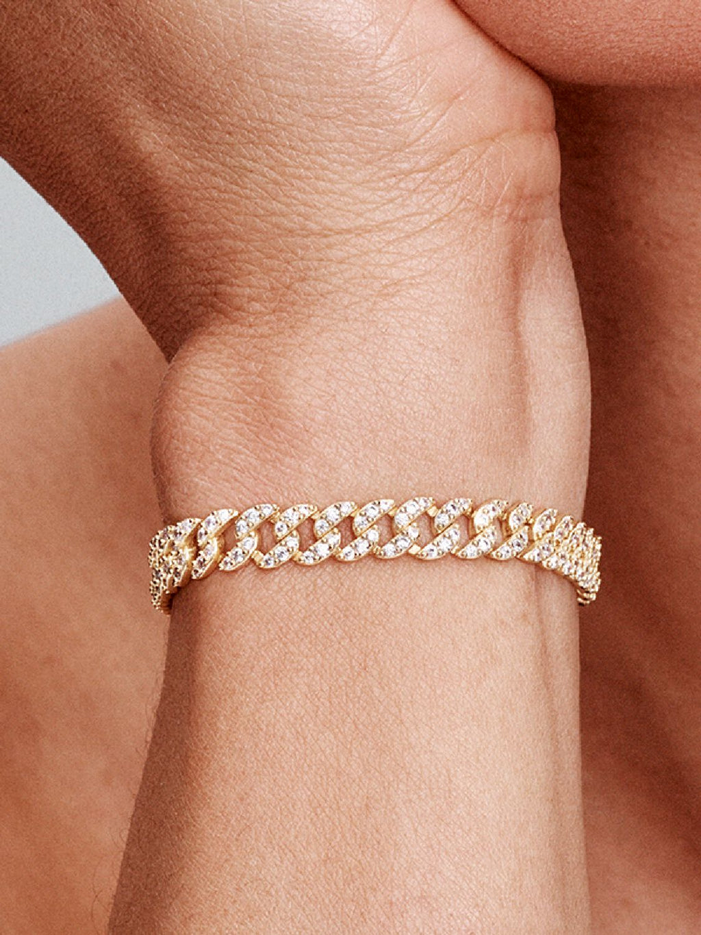Cubo™ | Gouden moissanite armband
