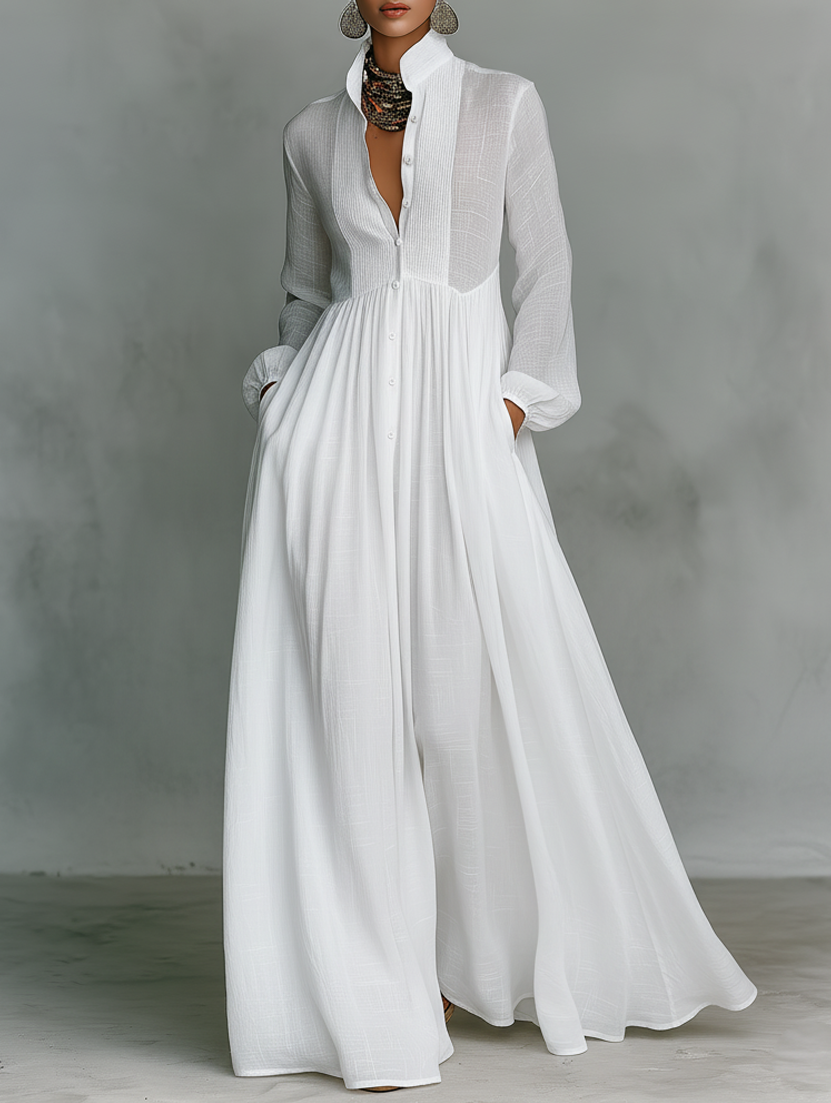 Veronica | Maxi minimalistische jurk