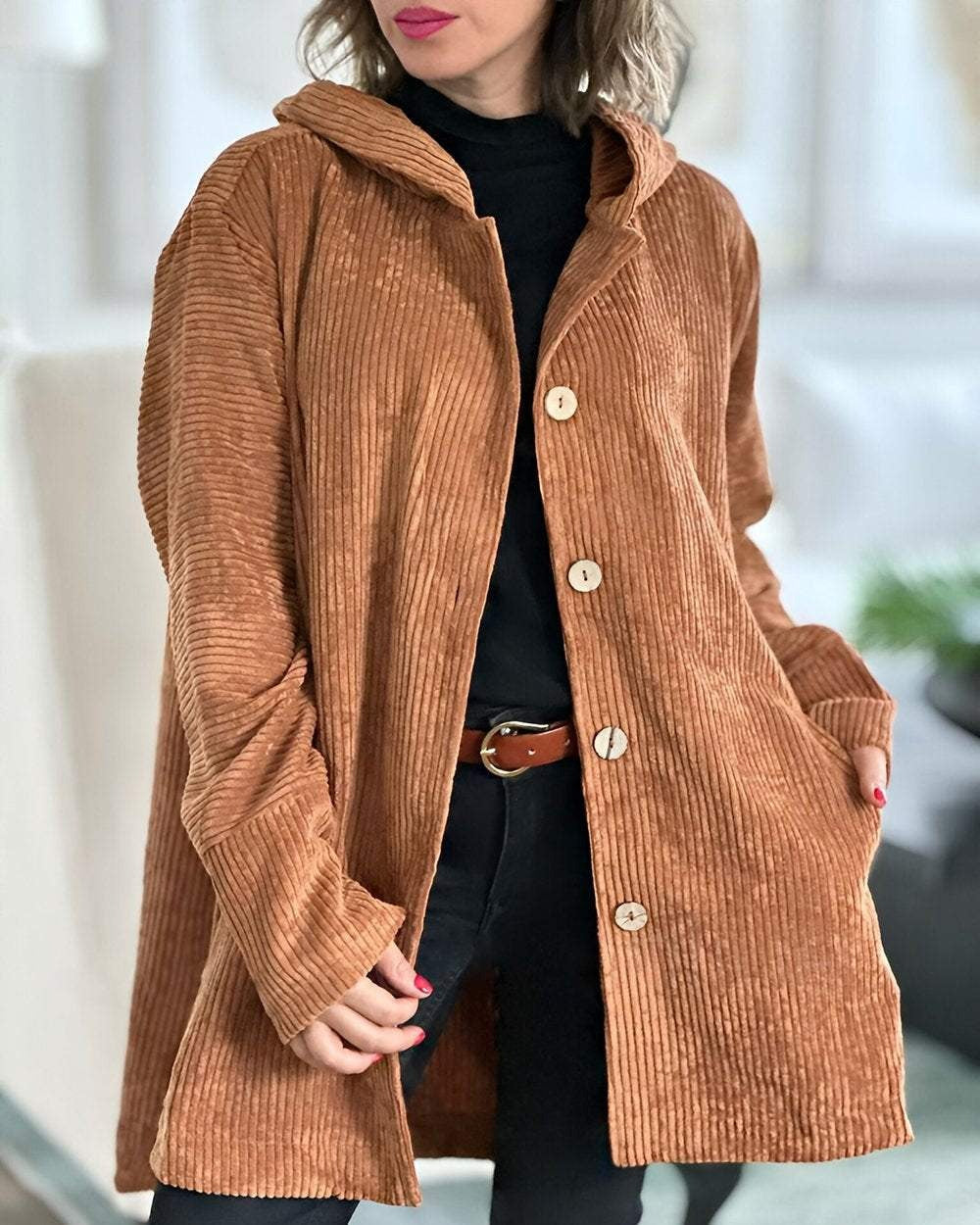 Eleanor™ | Comfortabele jas met capuchon voor elke dag