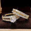 Eterna™ | Gouden stralende ringenset