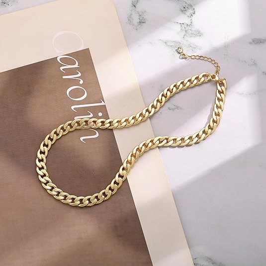 Isa | Gouden chunky ketting