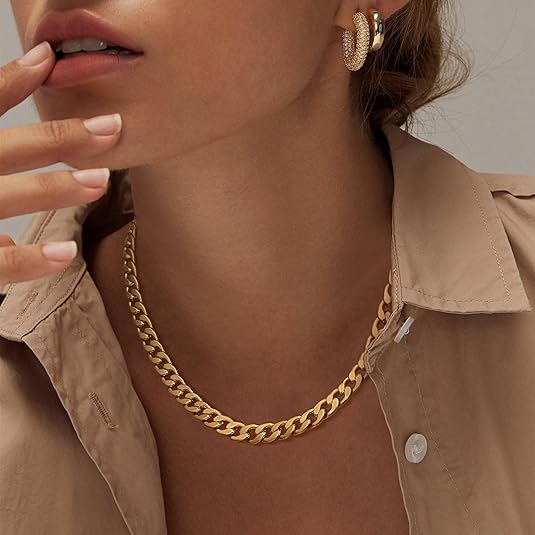 Isa | Gouden chunky ketting