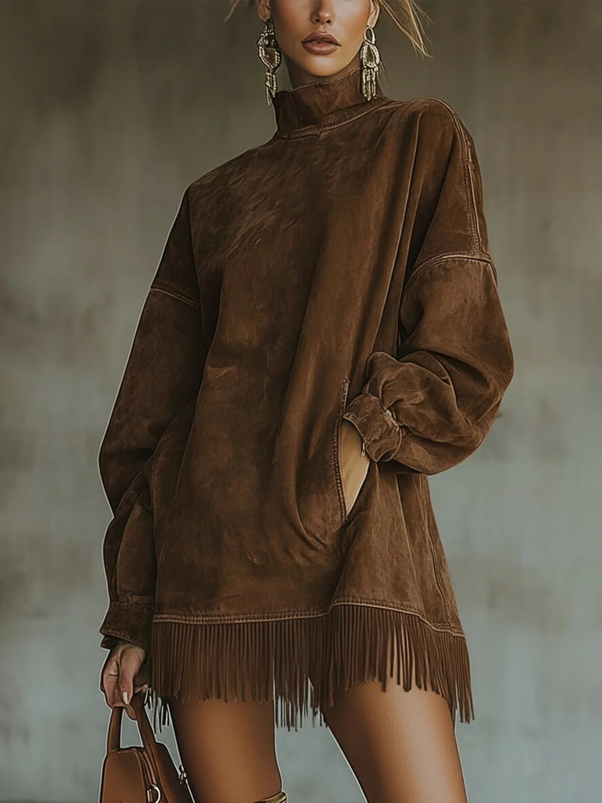 Darcie | Suède Franje Coltrui Jurk