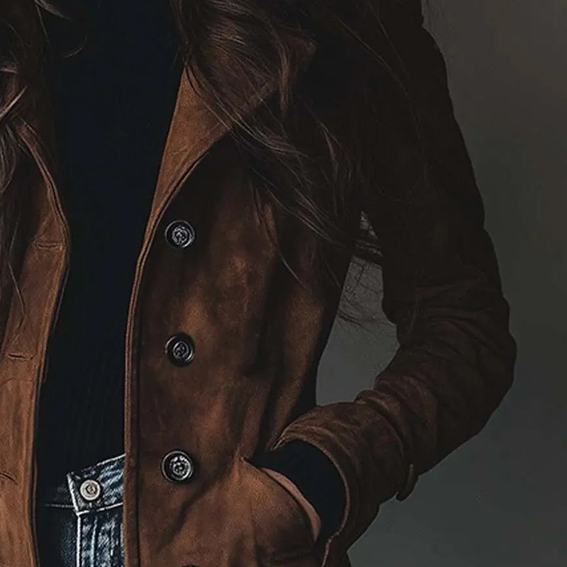 Philippa - Vintage suède trenchcoat