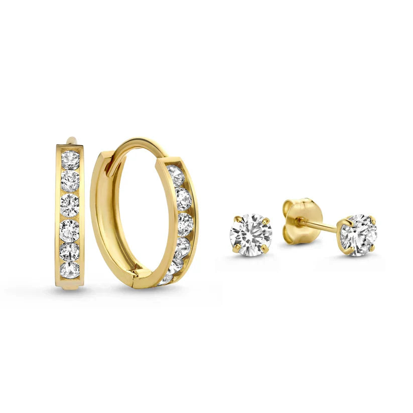 Sofies Atelier | Gouden steen oorringen set