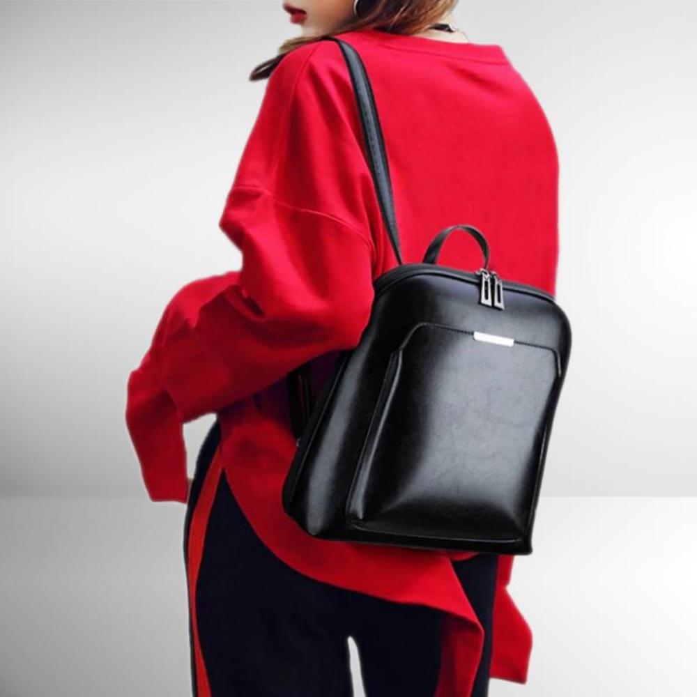 Klassieke rugzak met dubbele rits – elegant ontwerp