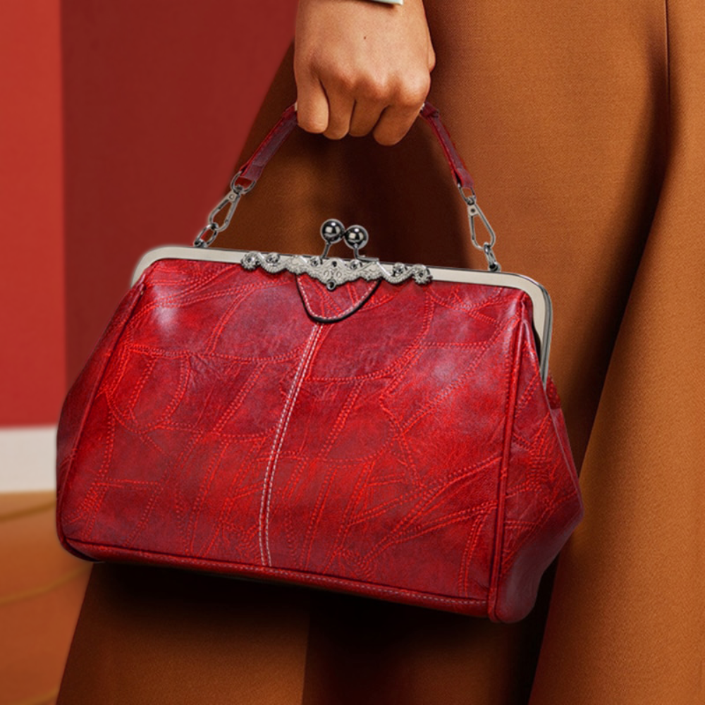 Vintage handtas met slot