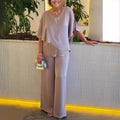 Martha - Comfortabele set met wijde pijpen