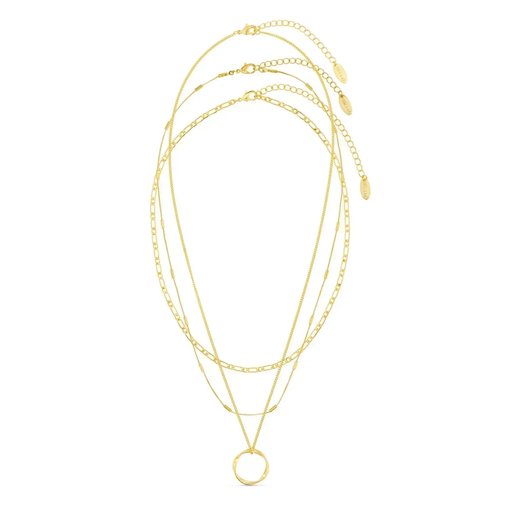 Gouden open cirkel ketting