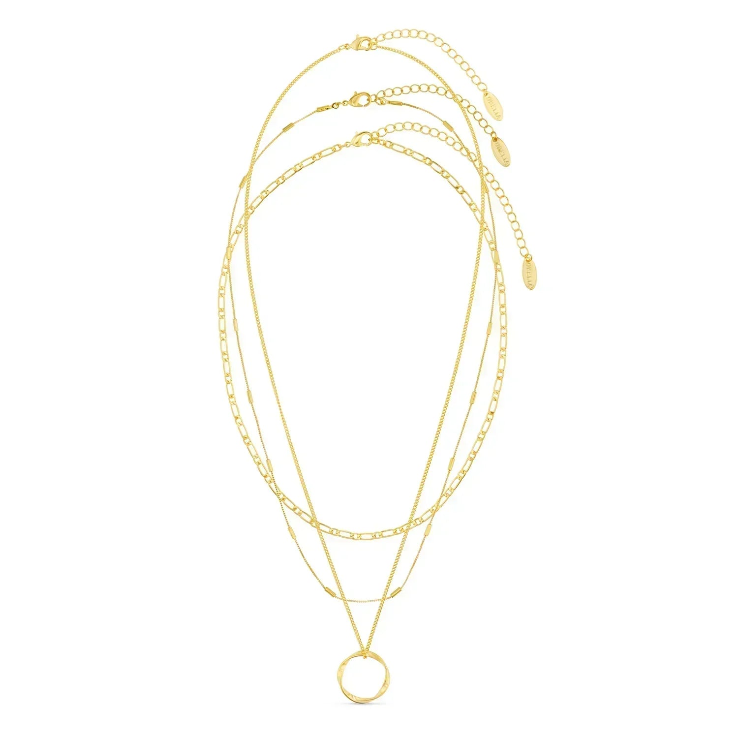 Gouden open cirkel ketting