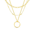 Gouden open cirkel ketting