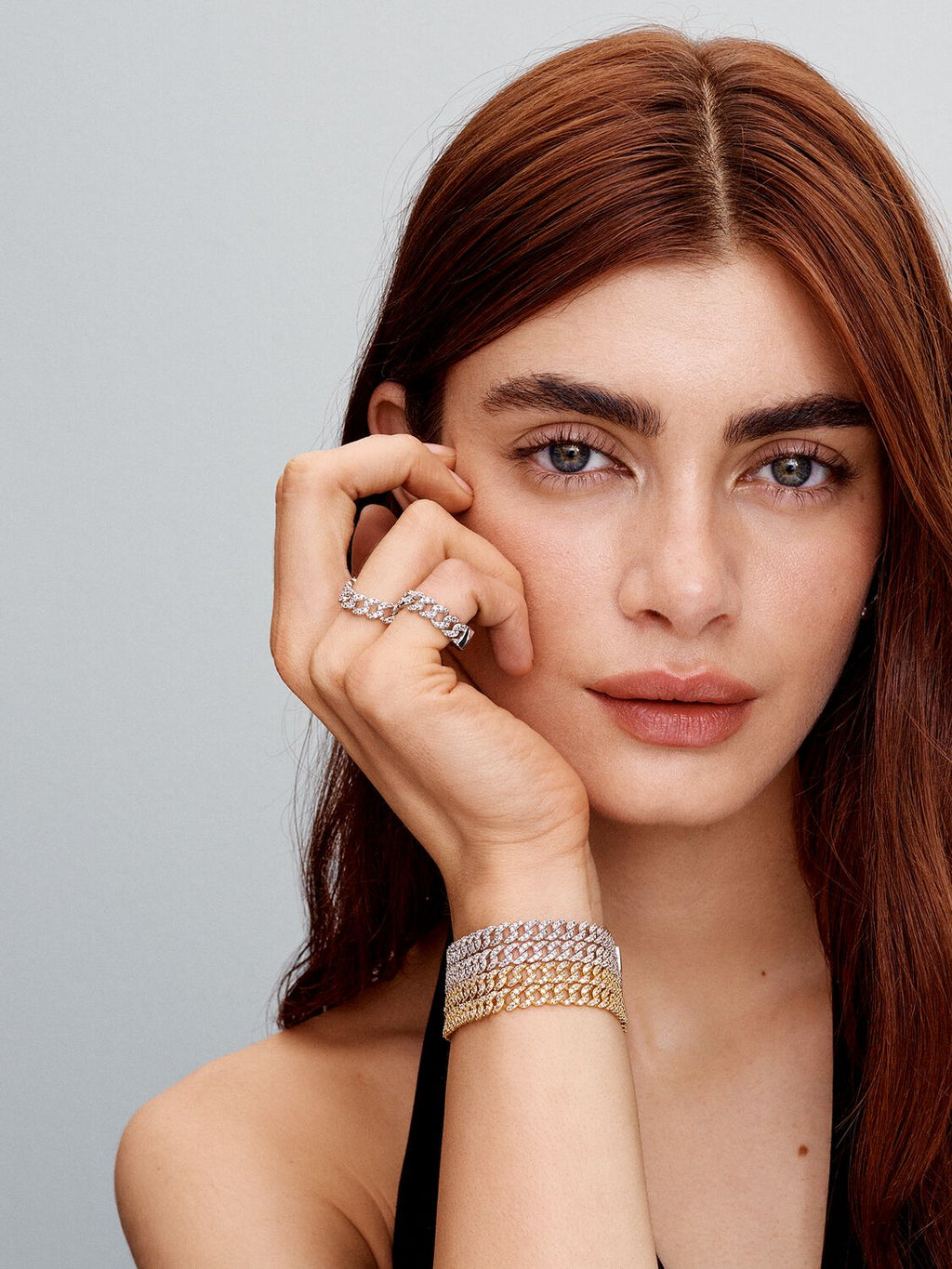 Cubo™ | Gouden moissanite armband