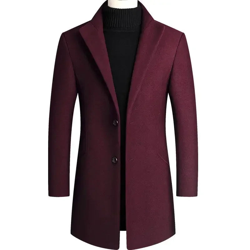 Wollen heren trenchcoat