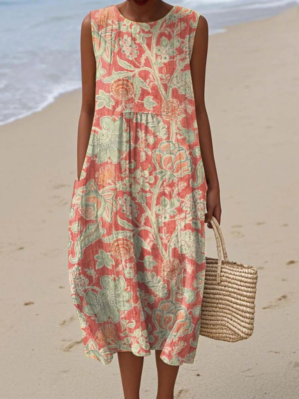 Beth™ Bloemen Midi Jurk