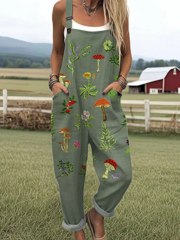 Natuurgeïnspireerde Borduur Jumpsuit