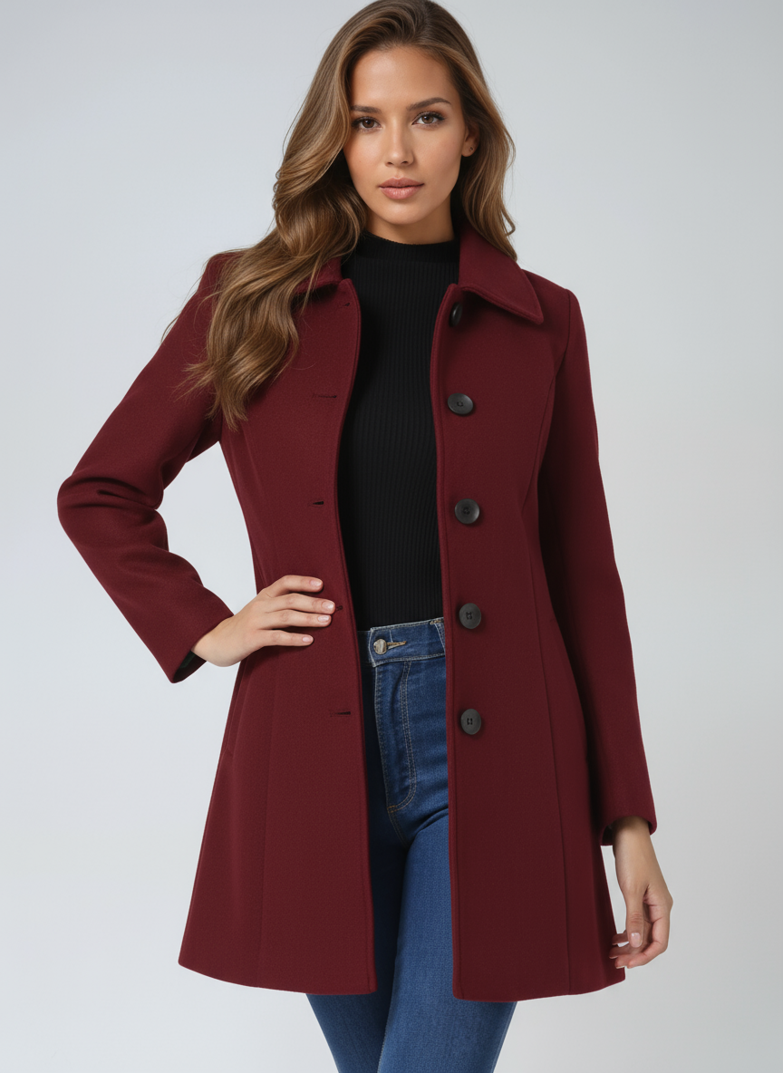 Josefine | Dames Enkele Borst Wintertrenchcoat