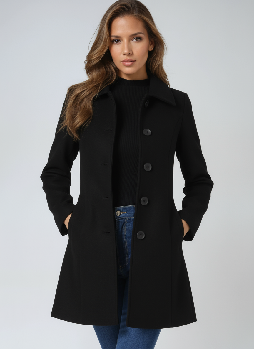 Josefine | Dames Enkele Borst Wintertrenchcoat