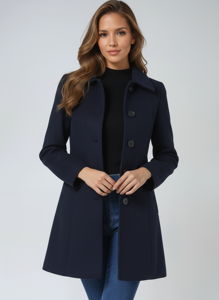 Josefine | Dames Enkele Borst Wintertrenchcoat