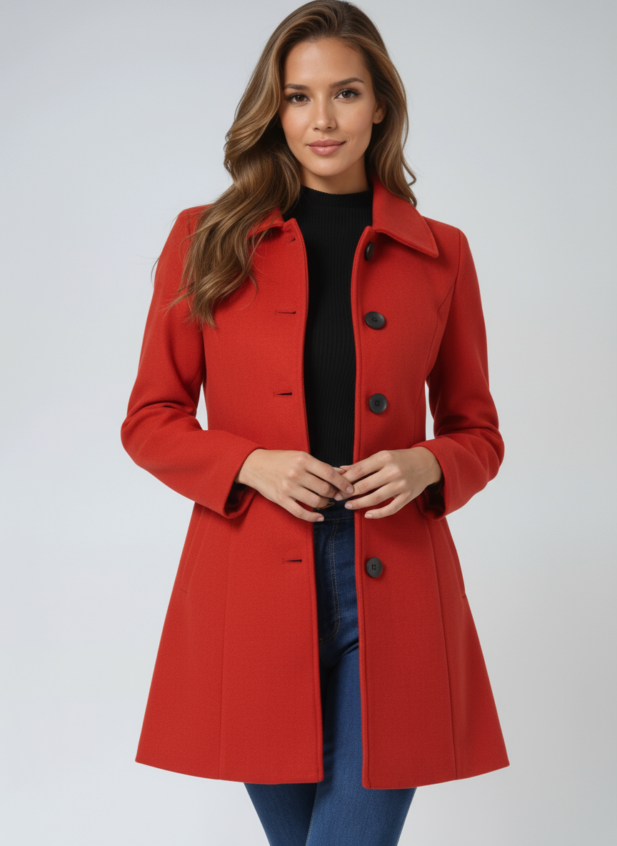 Josefine | Dames Enkele Borst Wintertrenchcoat