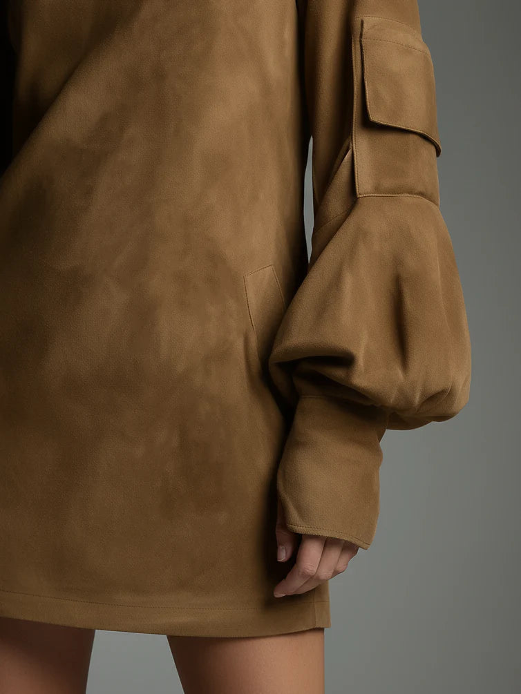 Marlowe | Vintage Suède Mini Jurk