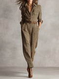Corenne - Elegante Geruite Jumpsuit