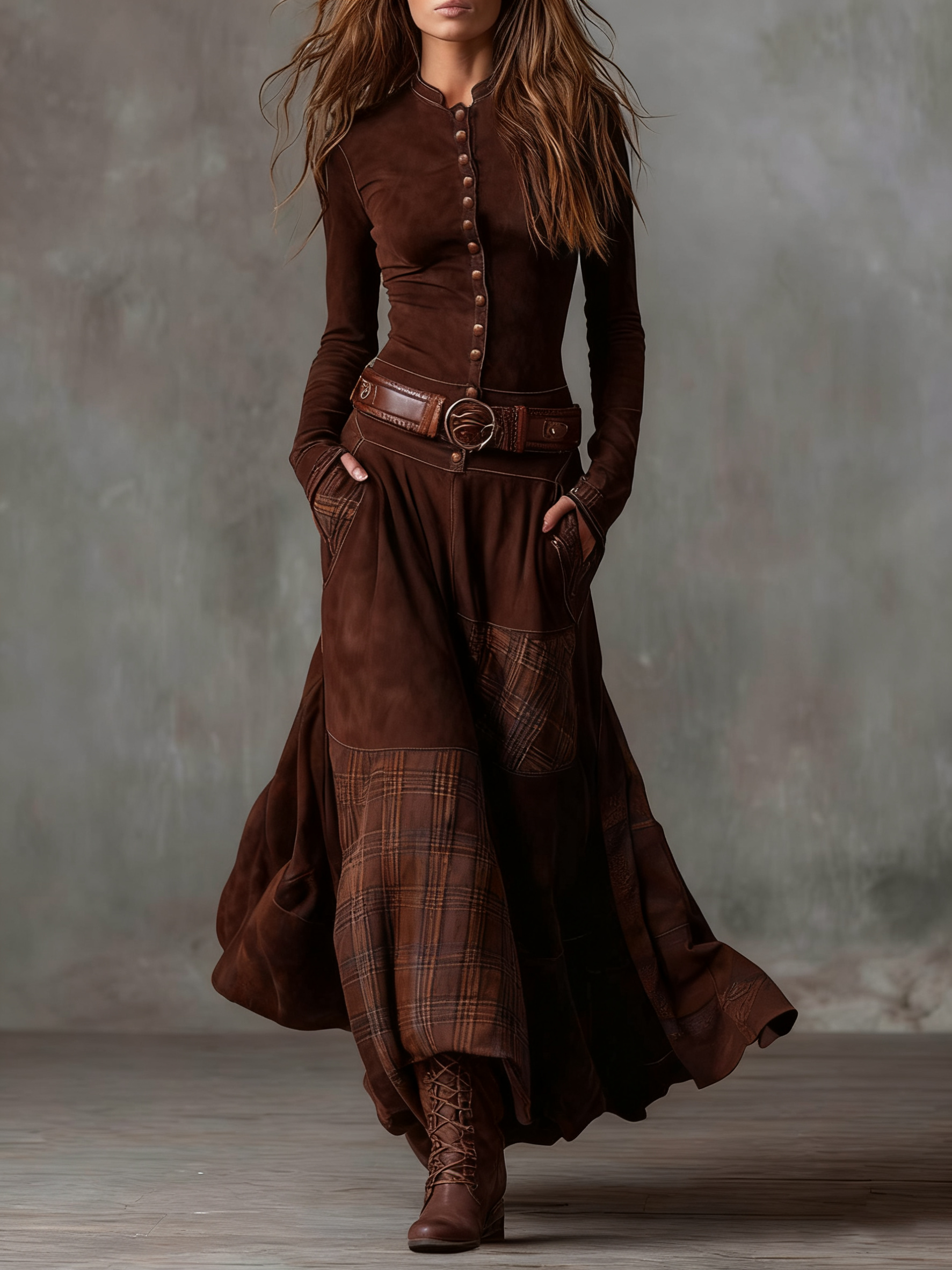 Michelle | Suède jurk met riem