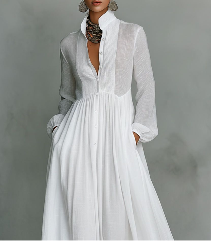 Veronica | Maxi minimalistische jurk