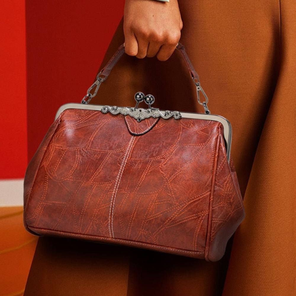 Vintage handtas met slot