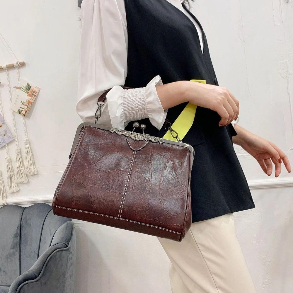 Vintage handtas met slot
