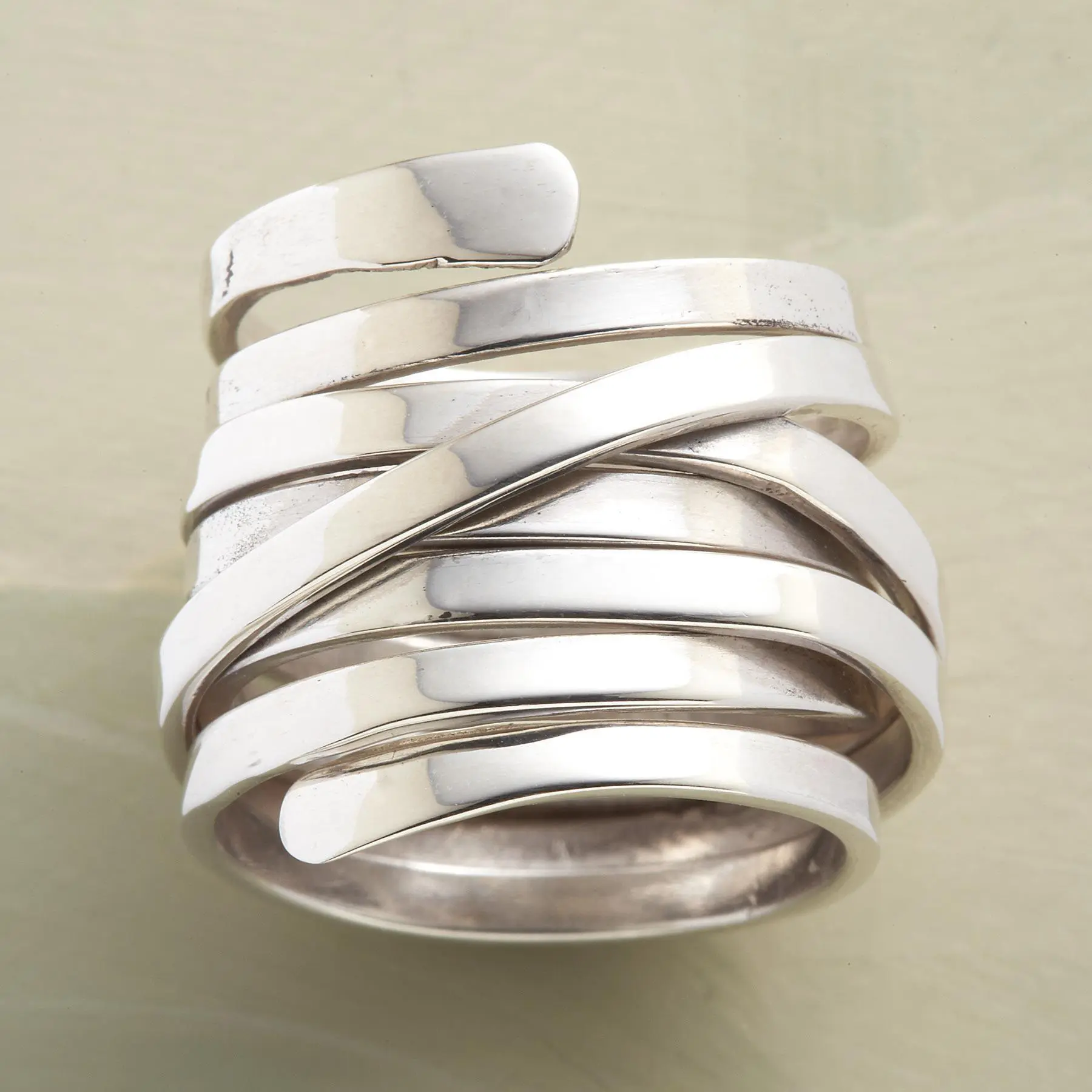 Lisa – Vintage Dikke Laag Zilveren Ring