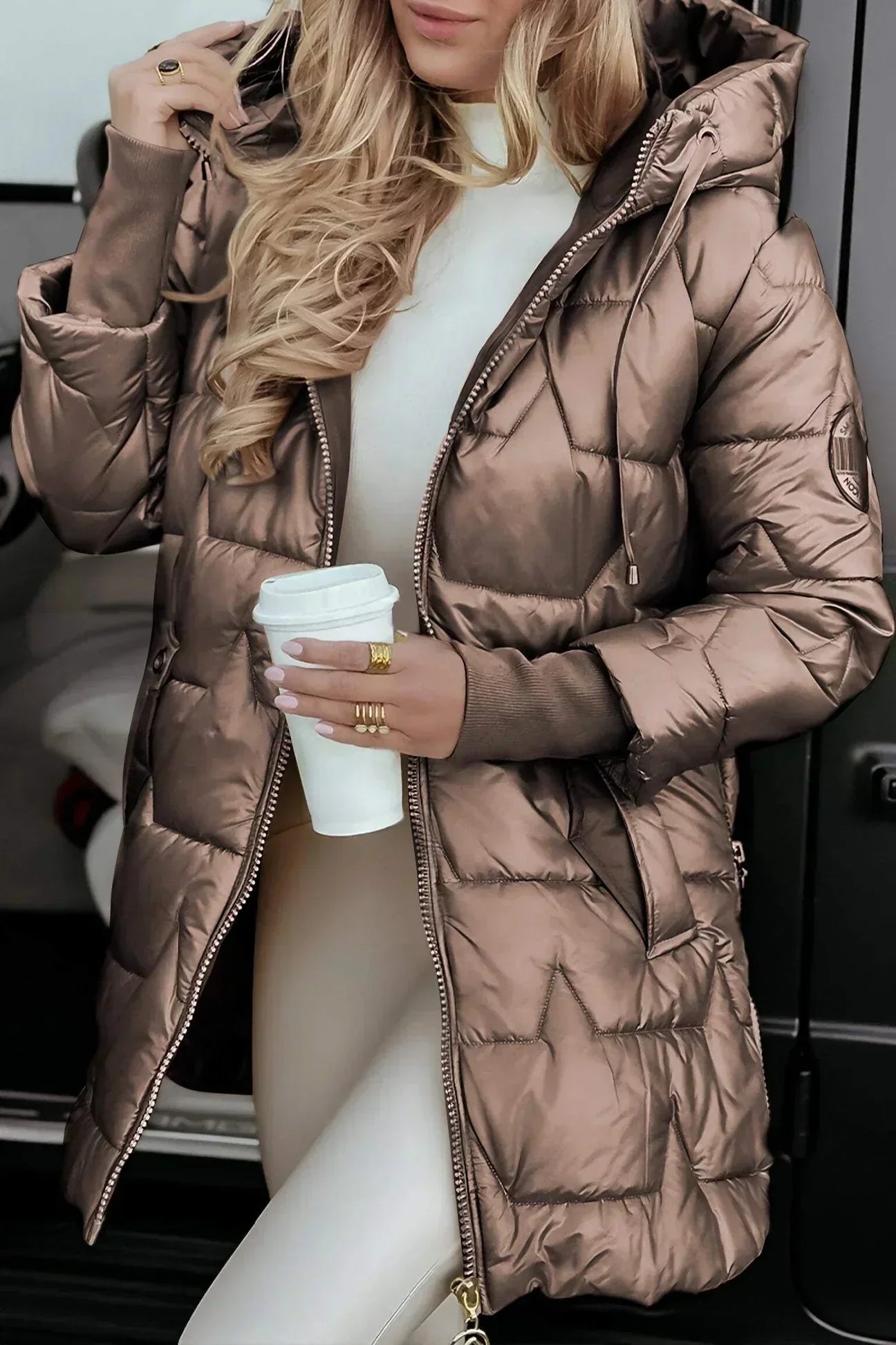 Eliza™ | Elegante gewatteerde winterjas