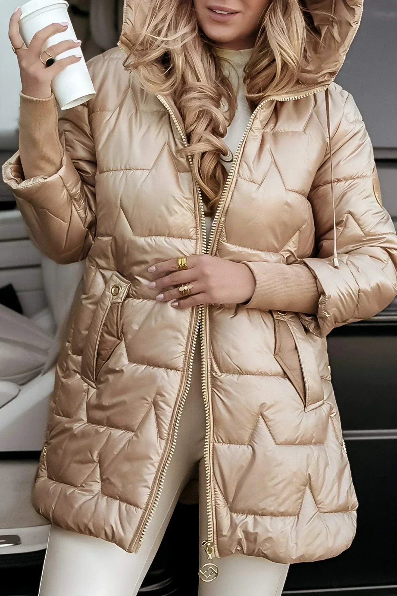 Eliza™ | Elegante gewatteerde winterjas