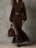 Harriet | Vintage Lantern-Mouw Midi Jurk