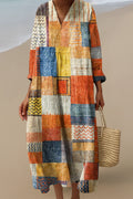 ELARA™ | PATCHWORK BOHO JURK