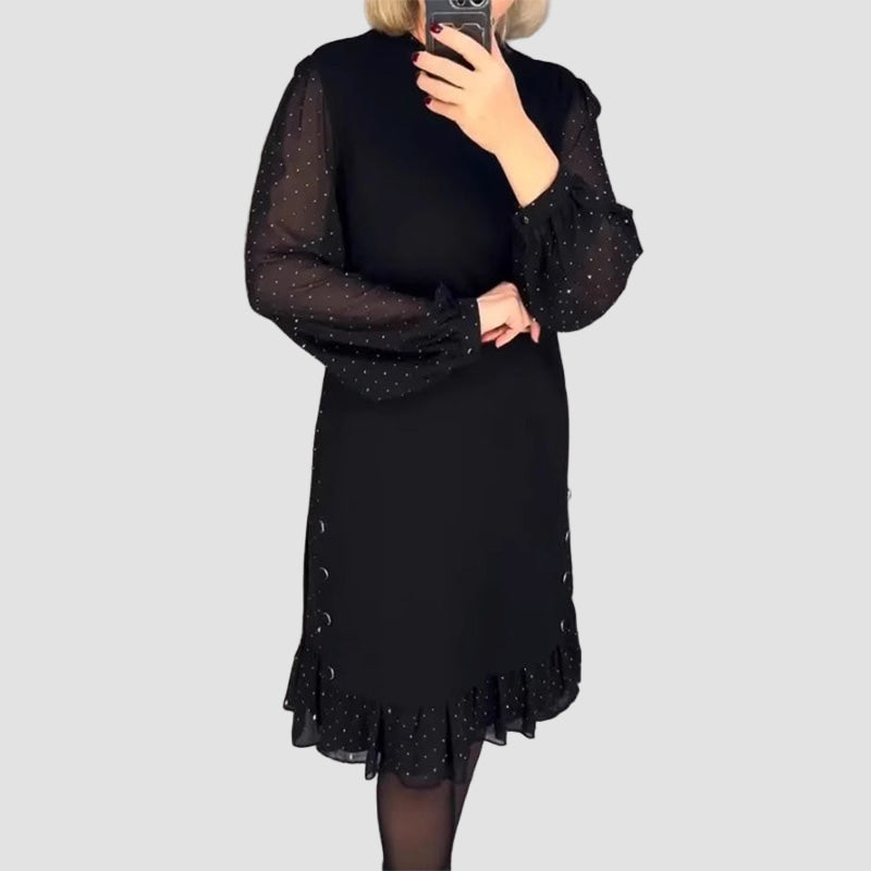 Marelle | Laagjes Midi-jurk met stippen