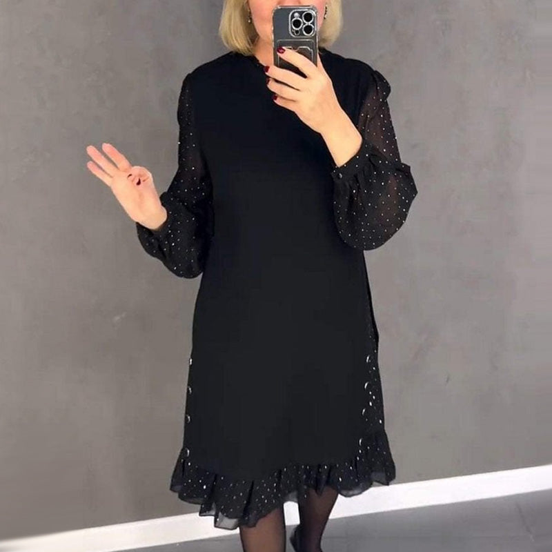 Marelle | Laagjes Midi-jurk met stippen