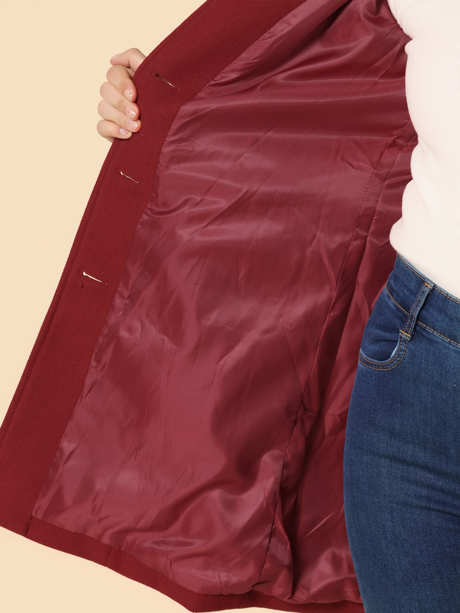 Josefine | Dames Enkele Borst Wintertrenchcoat